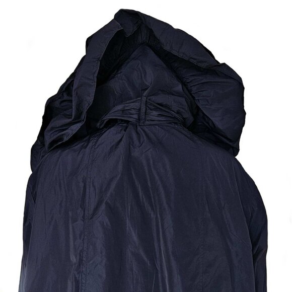 VALENTINO NAVY RUFFLE TRIM NECK TIE JACKET (40) - Picture 5 of 16